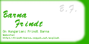 barna frindt business card